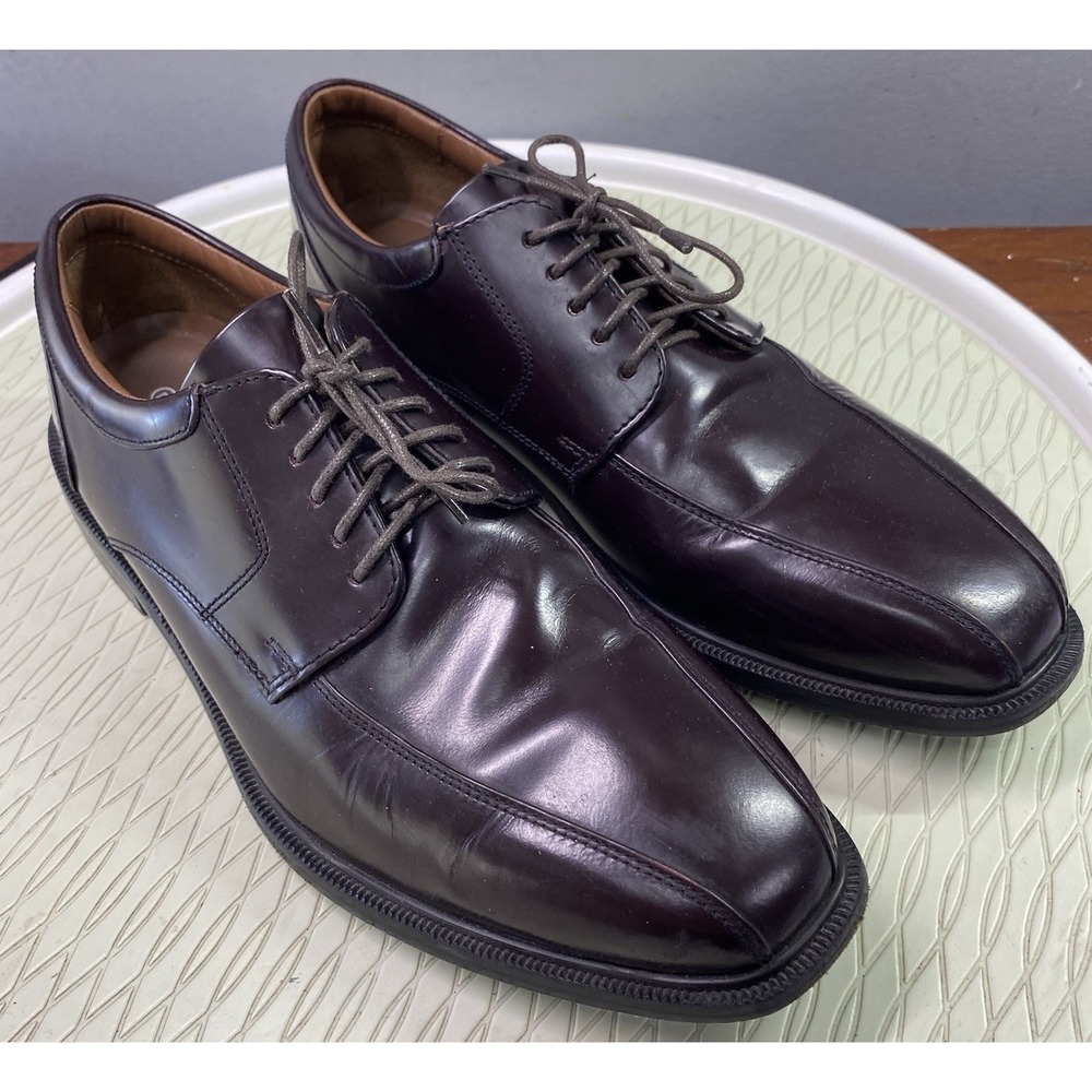 Rockport Men's Fair Oak Bike Toe Leather Oxfords Dress shoes Brown Mahogany 8.5M